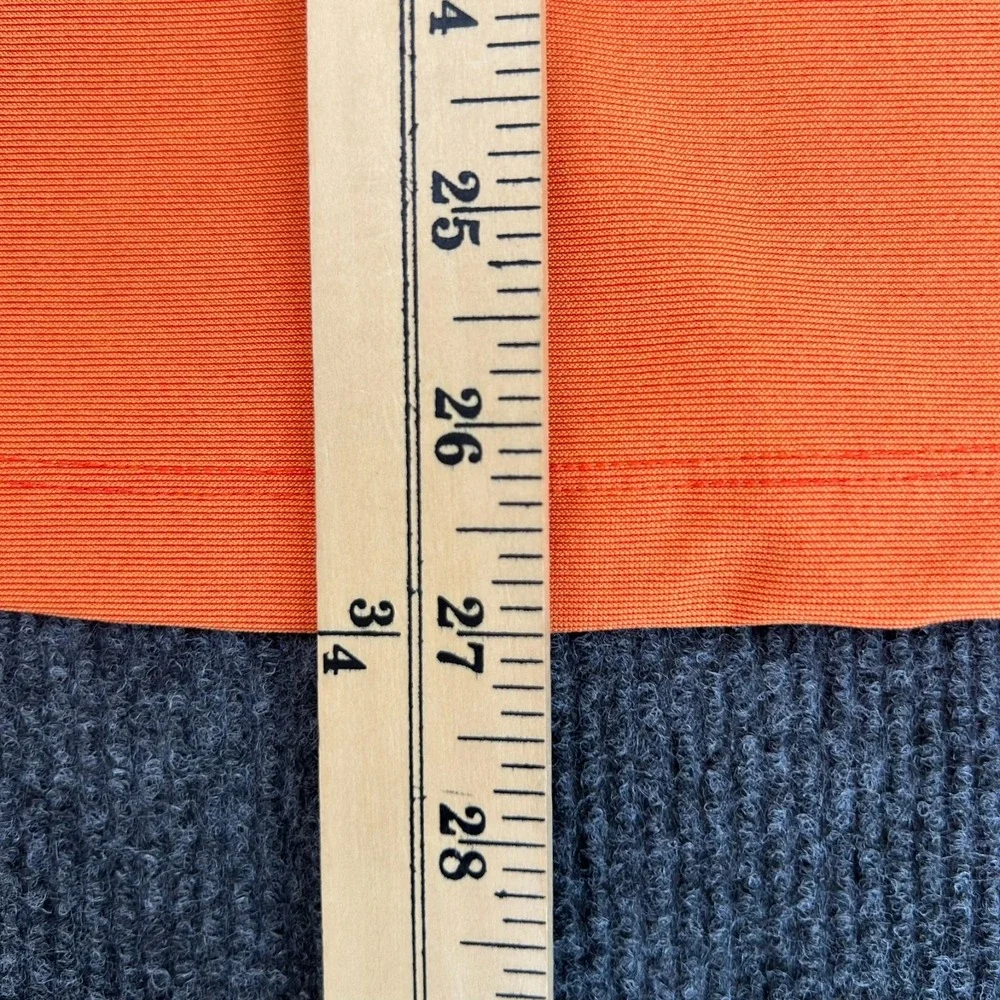 NIKE Golf Dri-Fit Women's Shirt Medium Short Sleeve V-Neck Orange Sporty Stretch - Picture 7 of 8